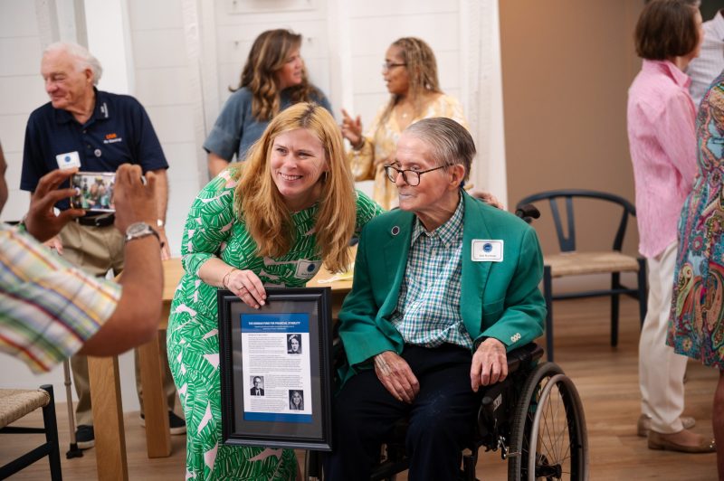 Beth Kennan poses with James Kennan in celebration of Kennan Fund launch